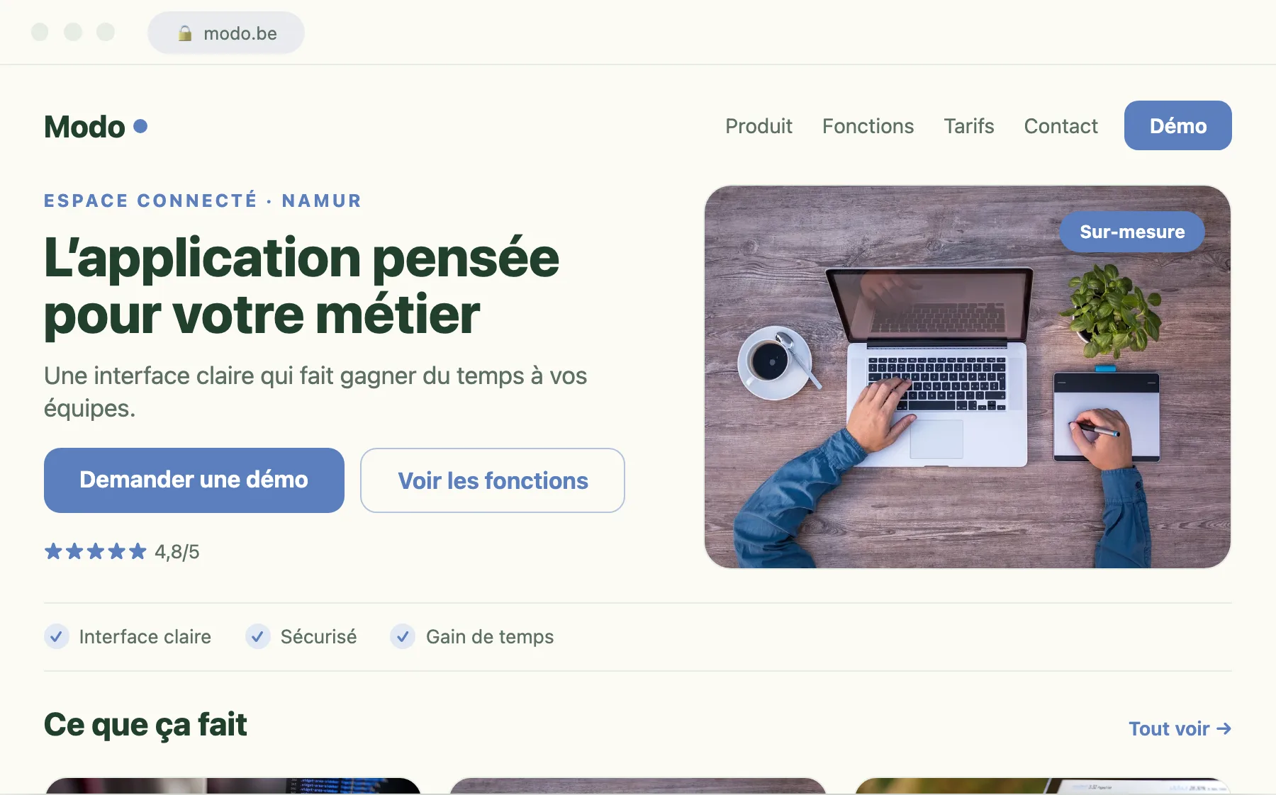 Réalisation back-end — studio web à Gembloux Interface d'un projet back-end conçu par Scornidigital