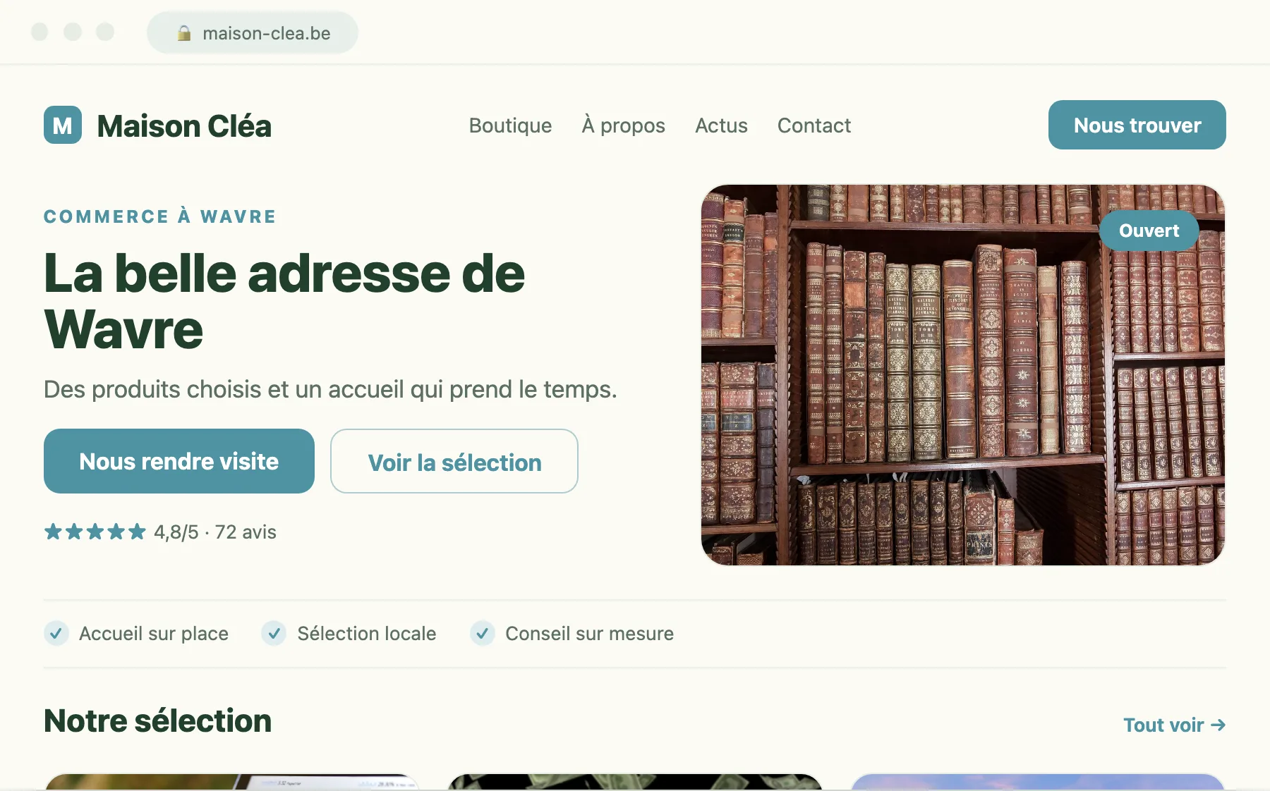 Réalisation cms — studio web à Gembloux Interface d'un projet cms conçu par Scornidigital