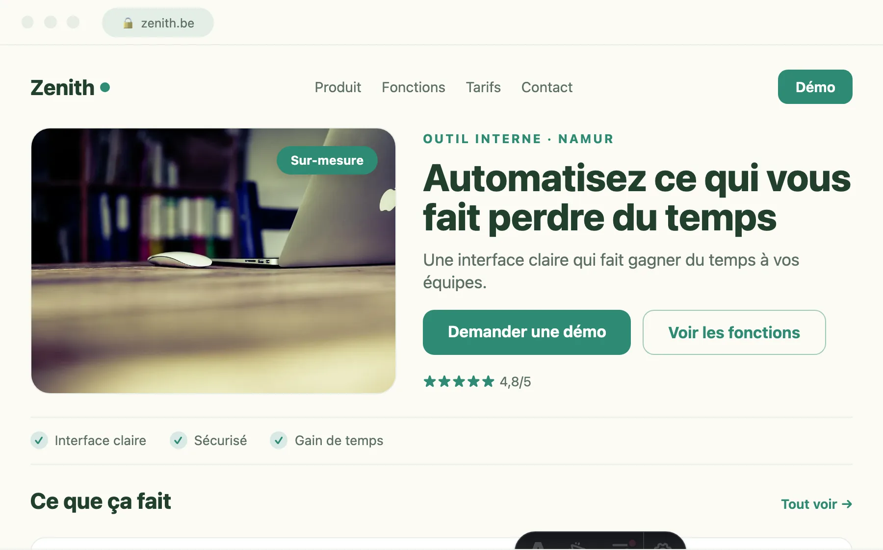 Mise en ligne — projet services performant Aperçu d'un projet services en ligne, optimisé et rapide