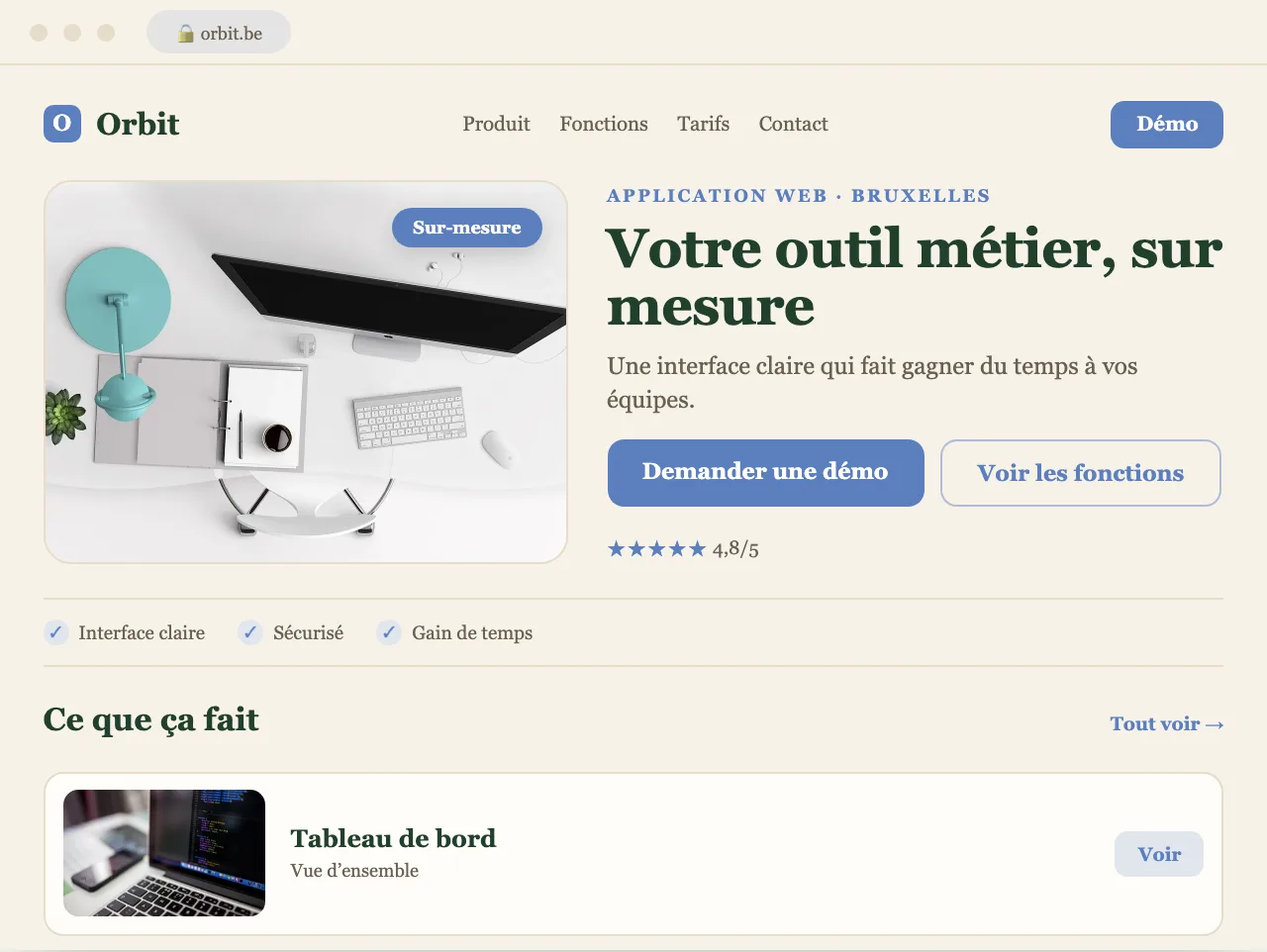 Connexion entre outils existants via une API — exemple de site conçu par Scornidigital