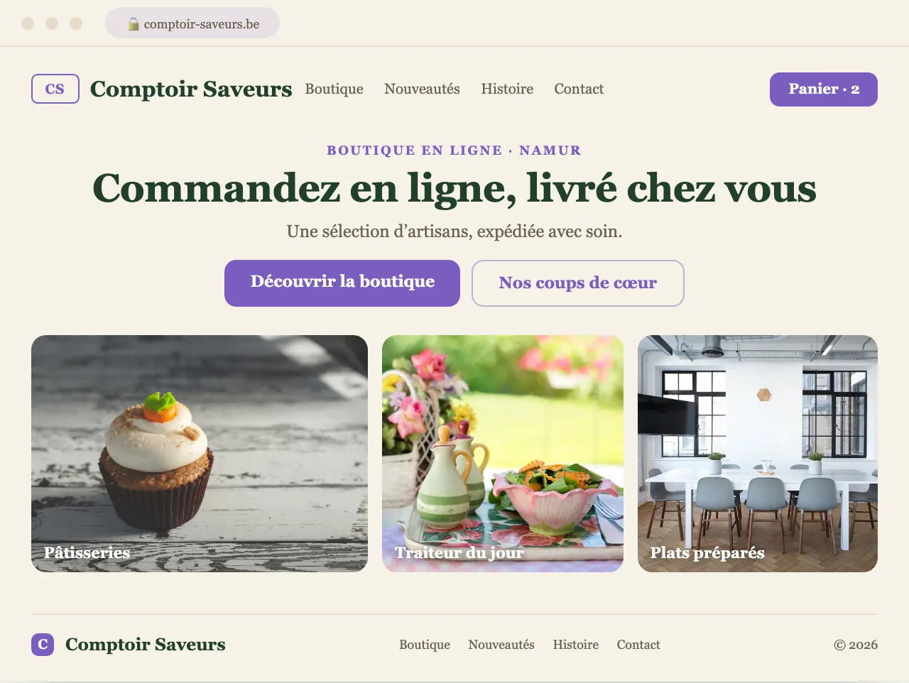 Refonte d'une boutique en ligne existante — exemple de site conçu par Scornidigital
