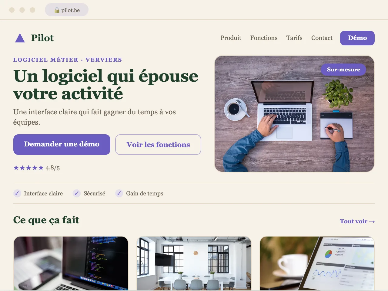 Site sur-mesure pour une TPE ou une association locale — exemple de site conçu par Scornidigital