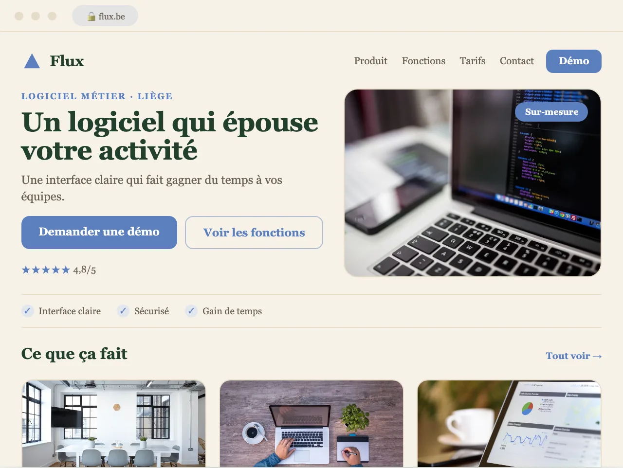 Site autonome pour une TPE ou une association — exemple de site conçu par Scornidigital