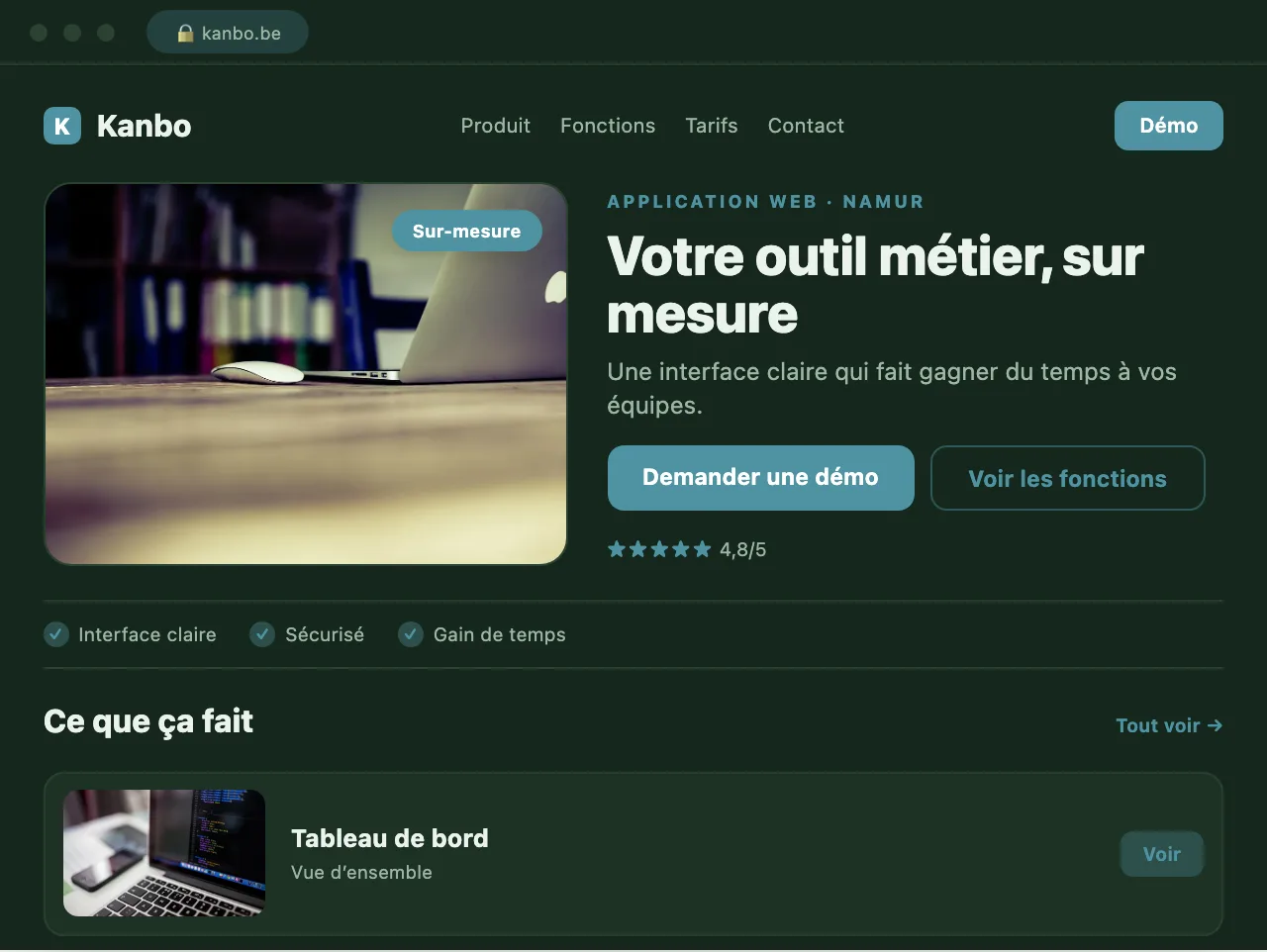 Plateforme de gestion locative sur mesure — exemple de site conçu par Scornidigital