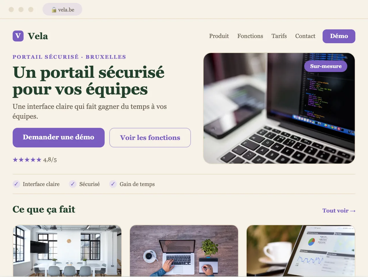 Optimisation de performance et d'accessibilité — exemple de site conçu par Scornidigital