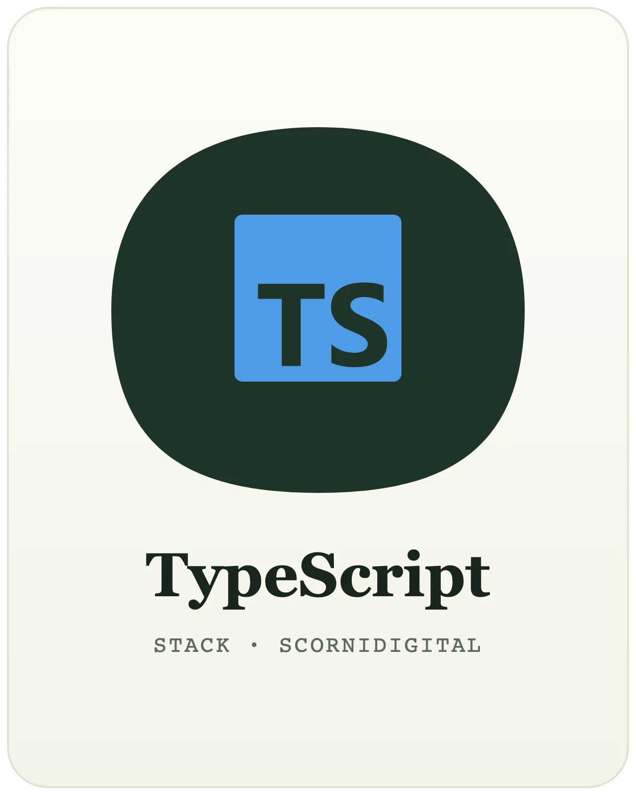 Logo TypeScript — le JavaScript typé pour des projets fiables, technologie utilisée par le studio web Scornidigital à Gembloux.